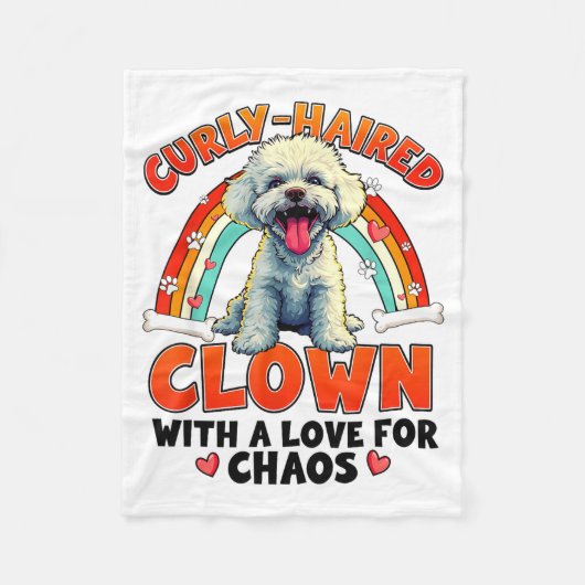 Funny Bichon Frise Design For Dog Lover  Fleece Deken (Voorkant)