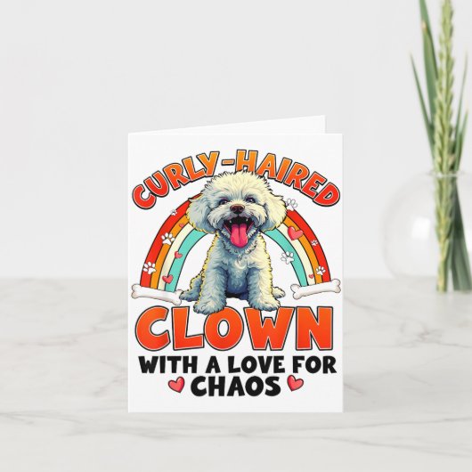 Funny Bichon Frise Design For Dog Lover  Kaart (Voorkant)