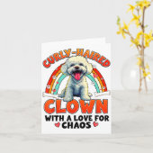 Funny Bichon Frise Design For Dog Lover  Kaart (Gele Bloem)