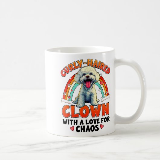 Funny Bichon Frise Design For Dog Lover  Koffiemok (Rechts)