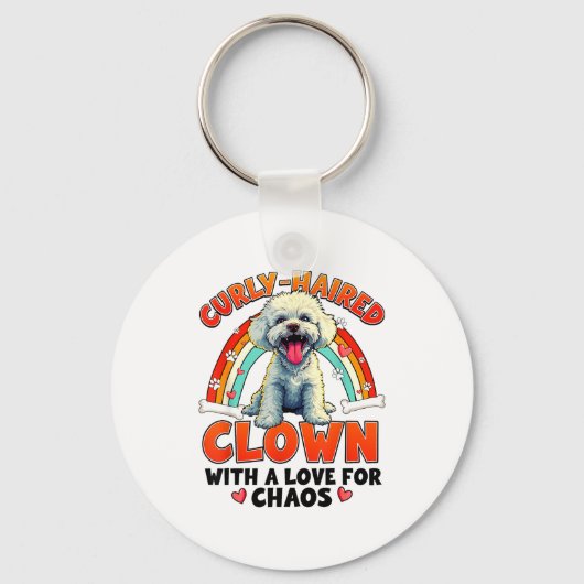 Funny Bichon Frise Design For Dog Lover  Sleutelhanger (Voorkant)