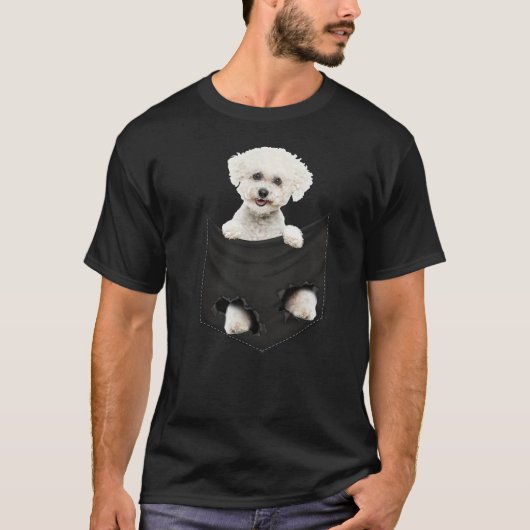 Funny Bichon Frisé in Your Pocket for Bichon Frise T-shirt (Voorkant)