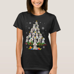 Funny Bichon Frise kerstboom Hondenliefhebber Ch T-shirt