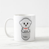 Funny Bichon Frisé Pocket Design Hondenliefhebber  Koffiemok (Links)