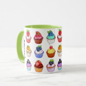 Funny bicolour cupcake coffee mug mok (Voorkant links)