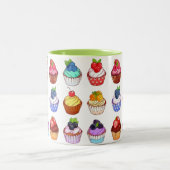 Funny bicolour cupcake coffee mug mok (Center)