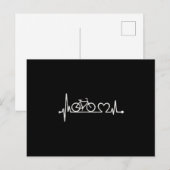 Funny Bicycle Cycling Heartbeat Briefkaart (Voorkant / Achterkant)