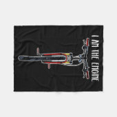 Funny Bicycle I Am The Engine Fleece Deken (Voorkant (Horizontaal))