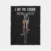 Funny Bicycle I Am The Engine Fleece Deken (Voorkant)