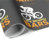 Funny Bicycle "Life Behind Bars" Cyclist Cycling Cadeaupapier (Rol Hoek)