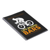 Funny Bicycle "Life Behind Bars" Cyclist Cycling Notitieboek (Rechterzijde)