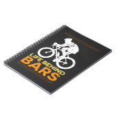 Funny Bicycle "Life Behind Bars" Cyclist Cycling Notitieboek (Linkerzijde)