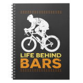 Funny Bicycle "Life Behind Bars" Cyclist Cycling Notitieboek (Voorkant)