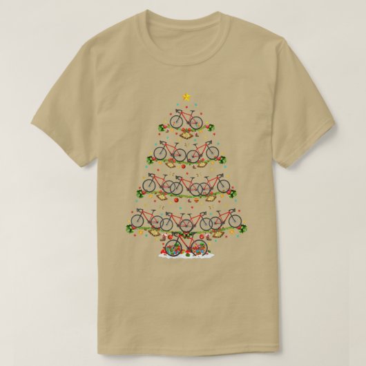 Funny Bicycle Lover Matching Santa Bicycle Christm T-shirt (Design voorkant)