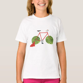 Funny Bicycle met Watermeloen Wheels T-shirt