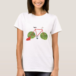 Funny Bicycle met Watermeloen Wheels T-shirt