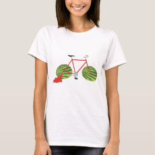 Funny Bicycle met Watermeloen Wheels T-shirt