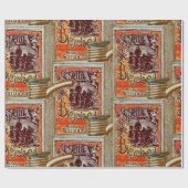 Funny  Bicycle Sperm Oil Antiek tin can Cadeaupapier (Vlak)