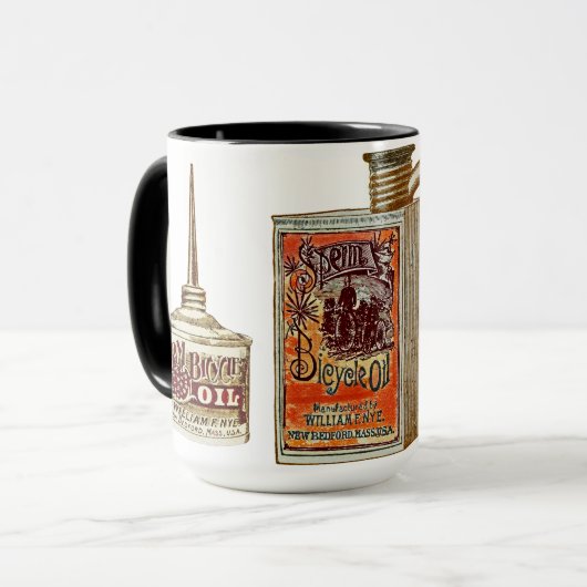 Funny Bicycle Sperm Oil Mok (Voorkant links)