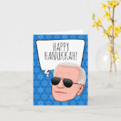 Funny Biden Hanukkah Kaart (Gele Bloem)
