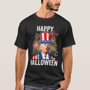 Funny Biden Happy Halloween 4 juli anti Joe B T-shirt