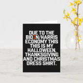 Funny Biden Harris Economy Christmas  Kaart (Gele Bloem)