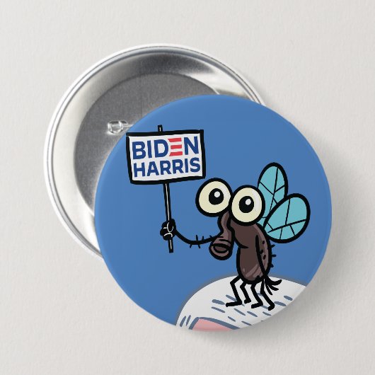 Funny Biden Harris Fly 2020 Ronde Button 7,6 Cm (Voorkant /achterkant)