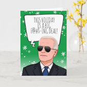Funny Biden Kerstmis: Deze feestdag is een grote d Kaart (Gele Bloem)