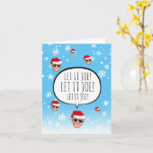 Funny Biden Kerstmis: Laat het Joe zijn Kaart (Gele Bloem)