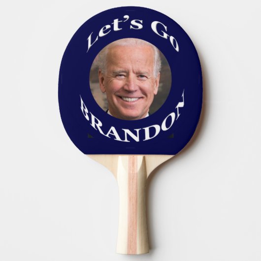 Funny Biden Let's Go Brandon Tafeltennisbatje (Voorkant)