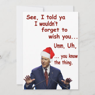 Funny Biden Merry kerstcadeau Feestdagenkaart