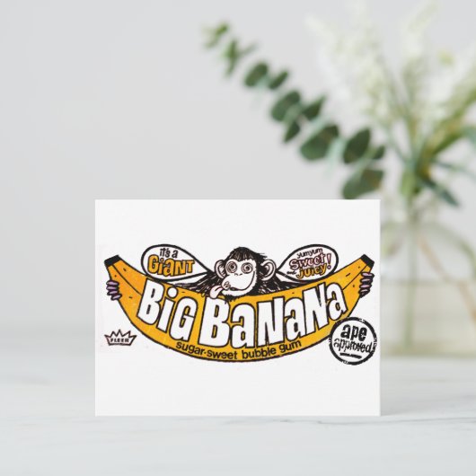 Funny big banaangom briefkaart (Staand voorkant)