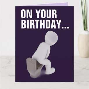 FUNNY big BIRTHDAY CARDS GOED BOWEL MOVEMENTS Kaart
