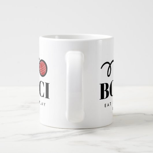 Funny big bocci ball mok voor bocce player (Achterkant)