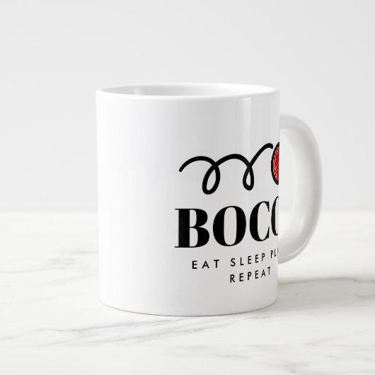 Funny big bocci ball mok voor bocce player (Voorkant rechts)