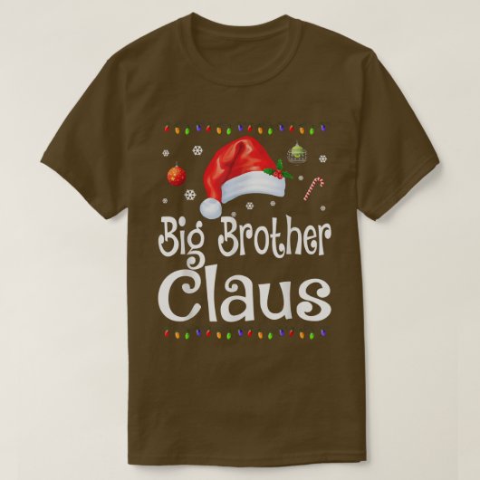 Funny Big Brother Claus kerstpyjama Santa G T-shirt (Design voorkant)