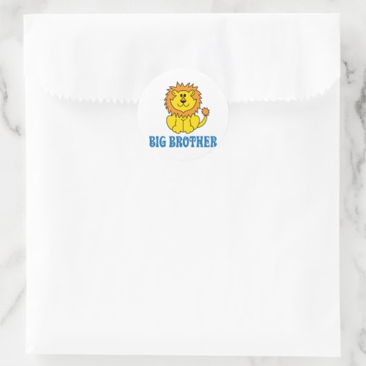 Funny Big Brother Ronde Sticker (Tas)