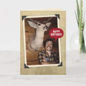 Funny Big Buck Birthday Kaart (Voorkant)