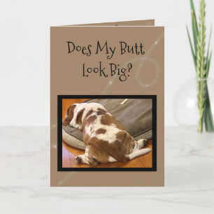 Funny "Big Butt" Basset Hound Birthday Card Feestdagen Kaart