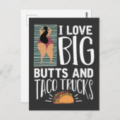 Funny Big Butt en Taco Lover Briefkaart (Voorkant / Achterkant)