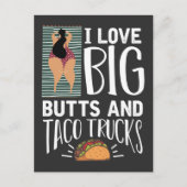 Funny Big Butt en Taco Lover Briefkaart (Voorkant)
