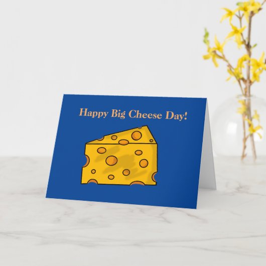 Funny Big Cheese Boss Day Card Kaart (Gele Bloem)