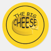 Funny Big Cheese Boss Sticker (Voorkant)