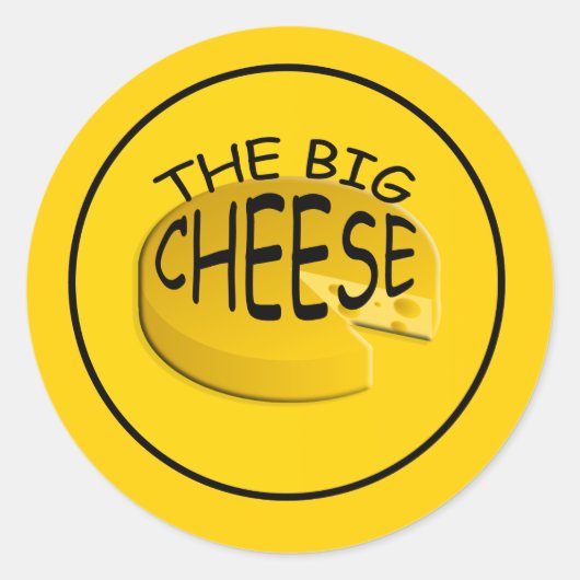 Funny Big Cheese Boss Sticker (Voorkant)