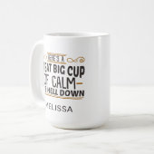 Funny Big Cup De Mok van de hel-down-koffie (Voorkant links)