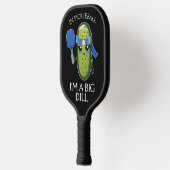 Funny Big Dill Team Name Number Blue Black & Green Pickleball Paddle (Links)