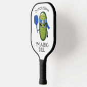 Funny Big Dill Team Name Number Blue White & Green Pickleball Paddle (Links)