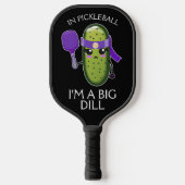 Funny Big Dill Team Name Number Paars Black Green Pickleball Paddle (Voorkant)