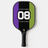 Funny Big Dill Team Name Number Paars Black Green Pickleball Paddle (Achterkant)