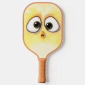 Funny Big Eyed Chicken Pickleball Paddle Cartoon (Achterkant)